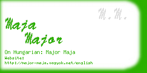 maja major business card
